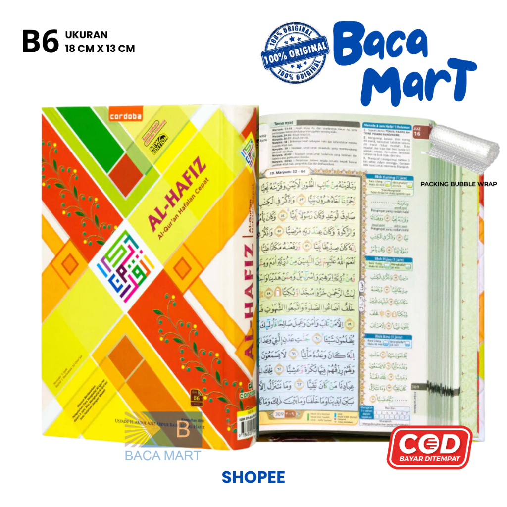 Al Quran AL HAFIZ MILENIAL B6 HC Al Quran Hafalan Mudah Mushaf Hafalan Saku Penerbit Cordoba