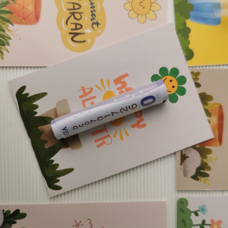 

Kartu Lebaran Amplop Unik dengan Sedotan yang bisa diisi uang - 8pcs