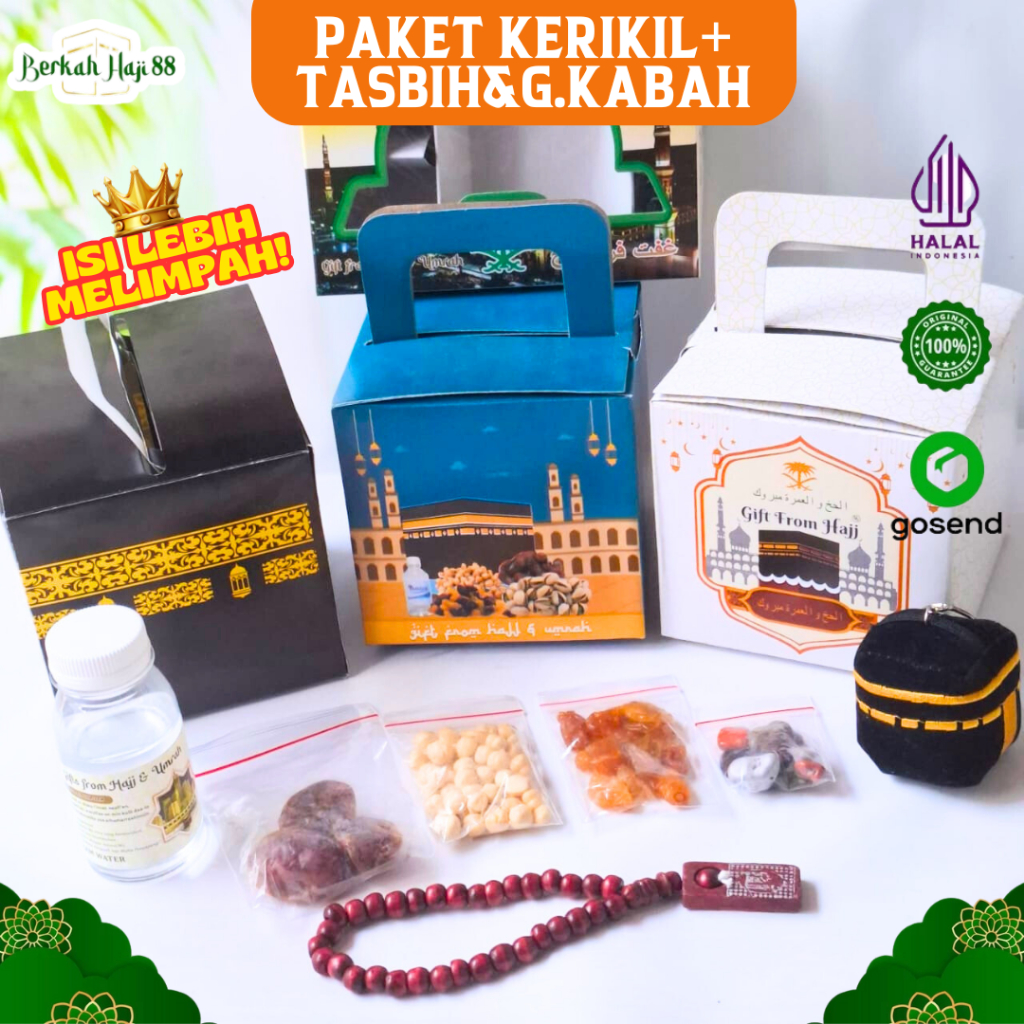 

Paket Oleh Oleh Haji dan Umroh Gift Hampers Souvenir Gantungan Kunci Kabah Air Zamzam Ori Tasbih