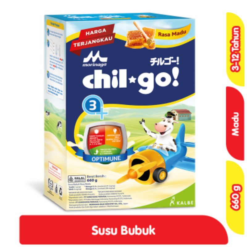 

Morinaga chil-go 3+ Susu Bubuk Pertumbuhan Anak 3 - 12 Tahun Madu 660 g