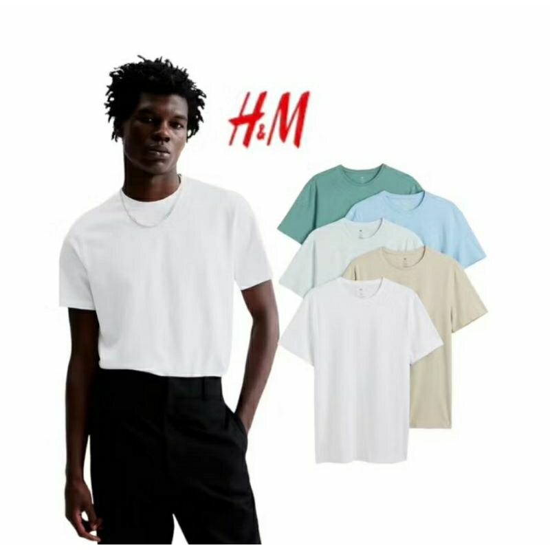 Lagi Diskon Reguler Fit Pima cotton 24s T-shirt HnM / HM