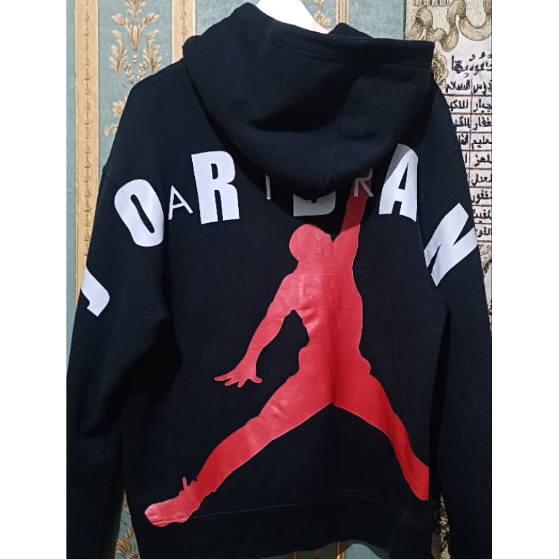 original Jordan Sweater Hitam merah (ori)