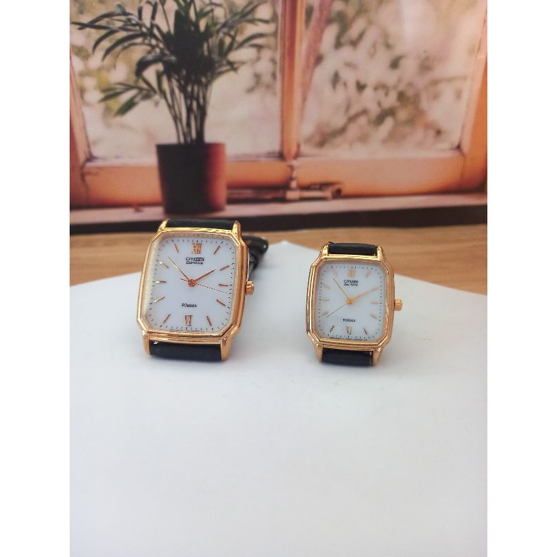 jj03174 jam tangan couple citizen eco drive forma tenaga surya