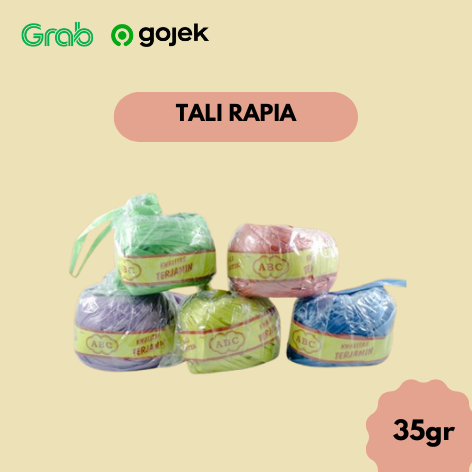 

Tali Rafia ABC Kecil - Tali Rapia Warna 35 Gram