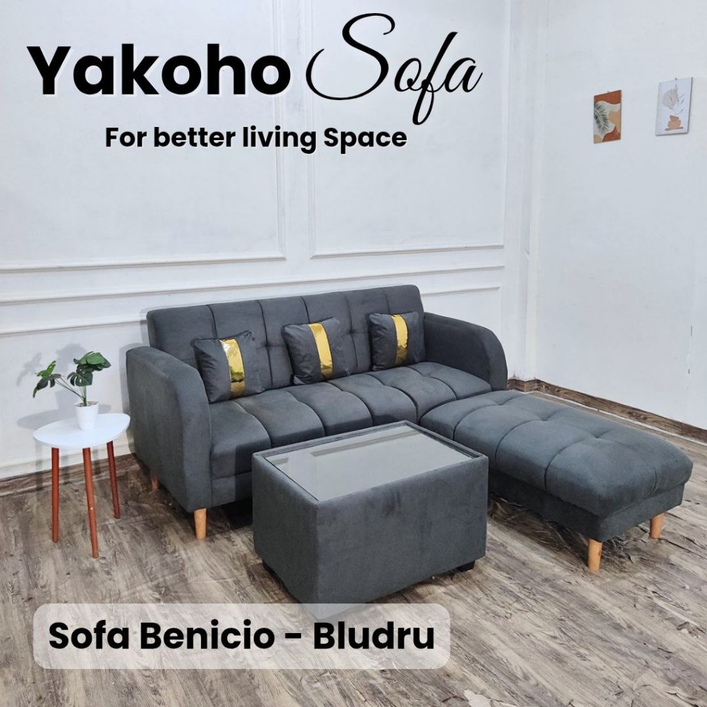 Sofa Minimalis L Putus / sudut   / Yakoho Benicio / FREE ONGKIR BANDAR LAMPUNG