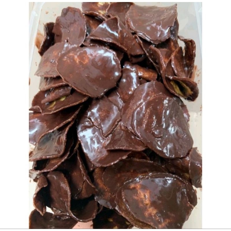 

Keripik pisang lumer coklat