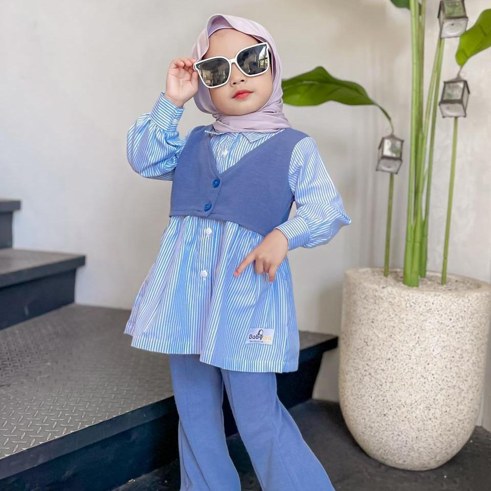 Moana OneSet Anak By BabyAra | Outfit Muslim Anak Kekinian| OneSet Anak Korean Style Terbaru