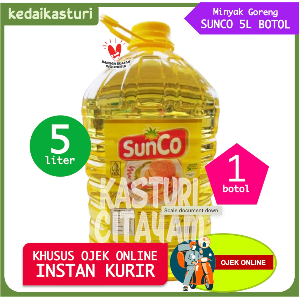 

Sunco 5 Liter Minyak Goreng Kurir Instan - 1 Botol