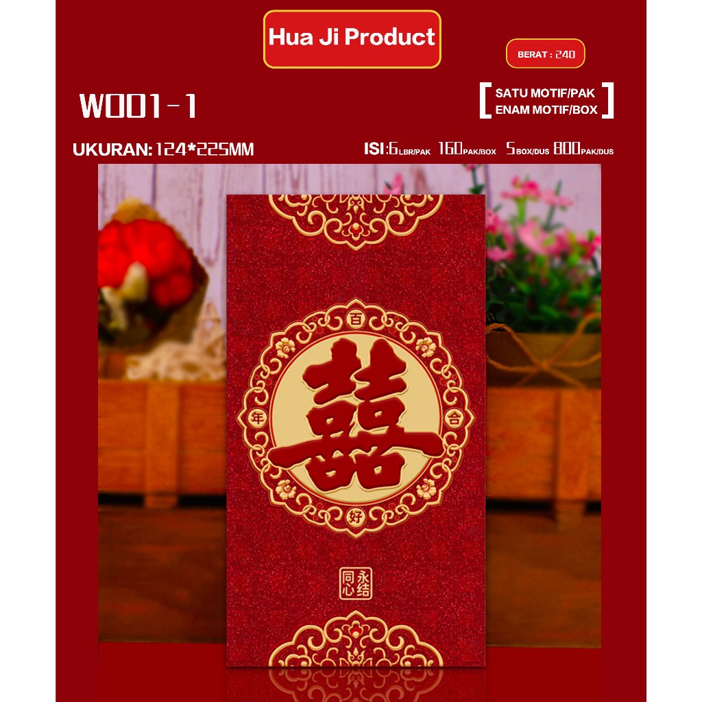 

Angpao Nikah Jumbo Angpau Fuk Jombo Kertas Amplop Hongbao Wedding Uang Susu Pernikahan Shuang Xi