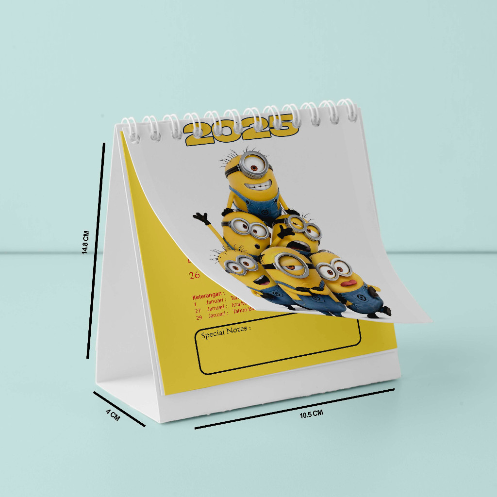 

Kalender Meja Mini 2025 Portable Edisi Minions II Praktis dan Berkualitas II Custom