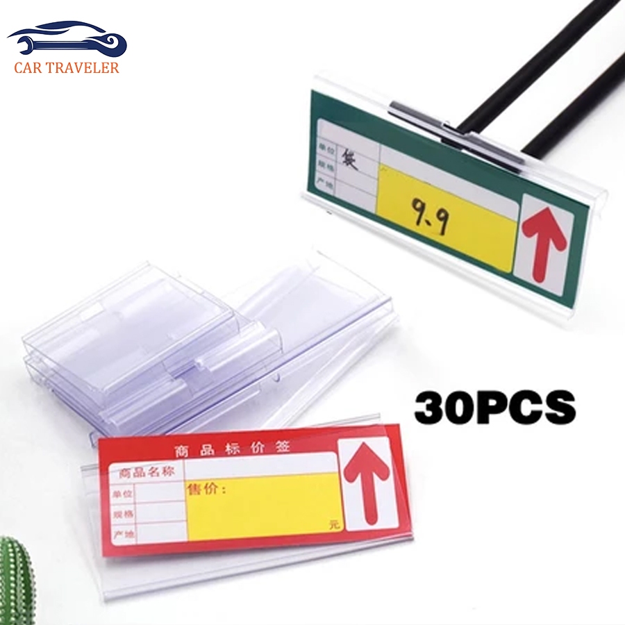 

30Pcs/Set LABEL HARGA Mika PVC - Price Tag Holder Akrilik 4×6 CM - NAME TAG / LABEL HARGA AKRILIK