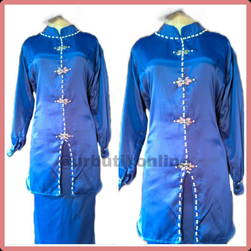 ONESET BAJU KURUNG MELAYU VIRAL MALAYSIA BAHAN SATIN//BAJU KONDANGAN WANITA KEKINIAN// BAJU PESTA MO