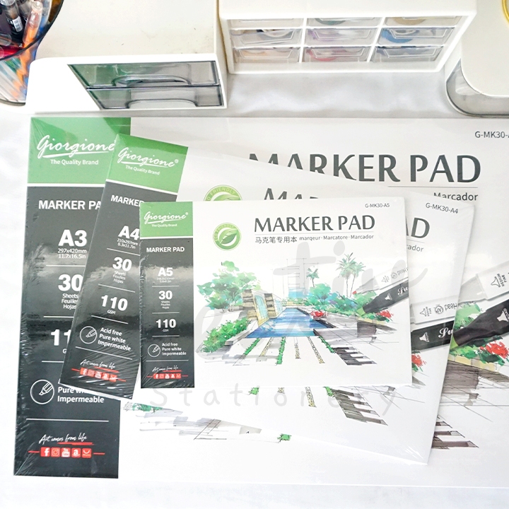 

Giorgione Marker Pad 30 Sheet 110 GSM Gambar Spidol - A3/A4/A5