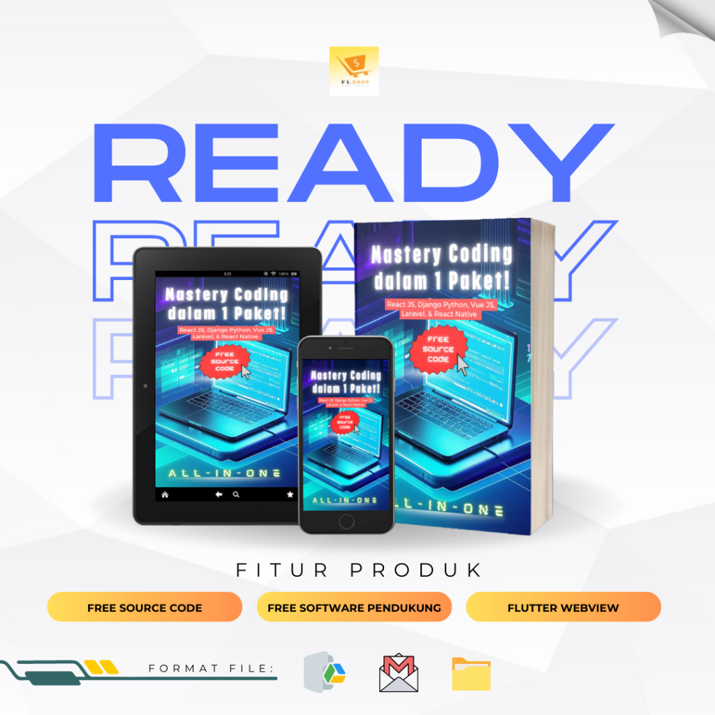 E-Course Belajar Pemograman React Js, Django Python, Vue JS, Laravel, dan React Native