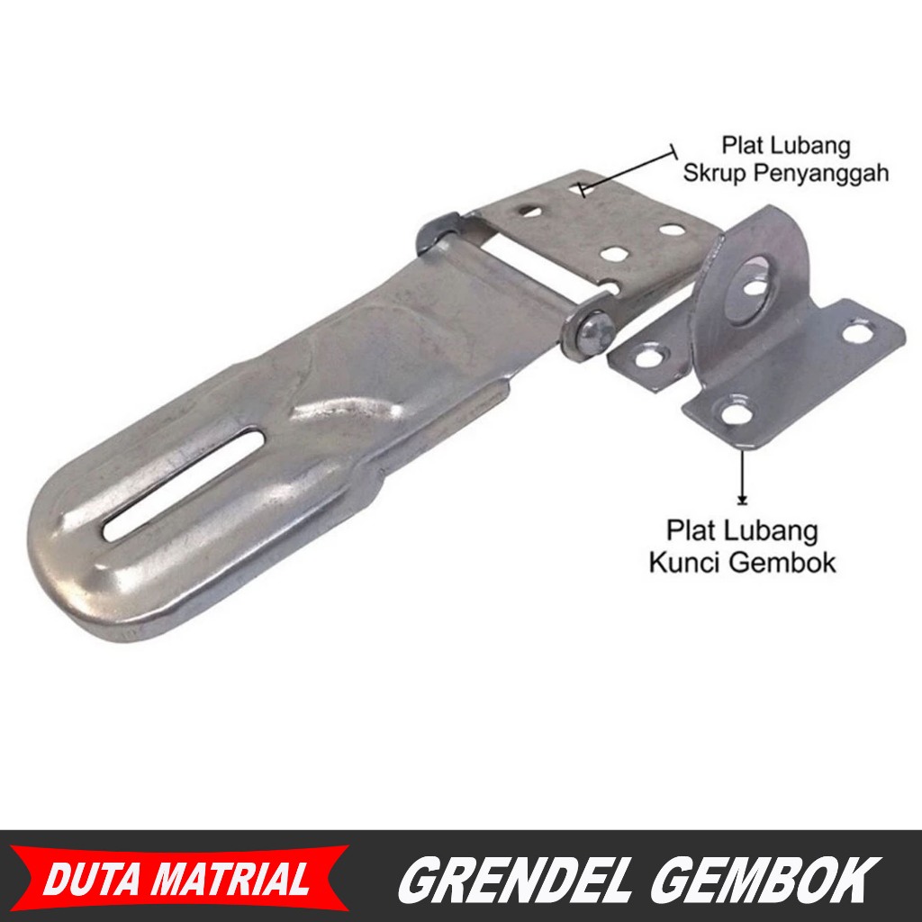 Grendel Overpal Tebal 4" inch / Grendel Gembok 4 inch / Slot Gembok