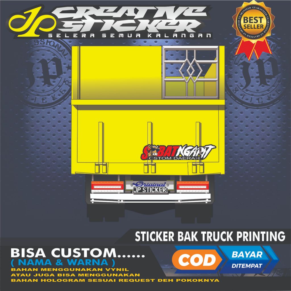 STICKER TRUCK BAK BLAKANG SPESIAL SOBAT NGARIT PRINTING
