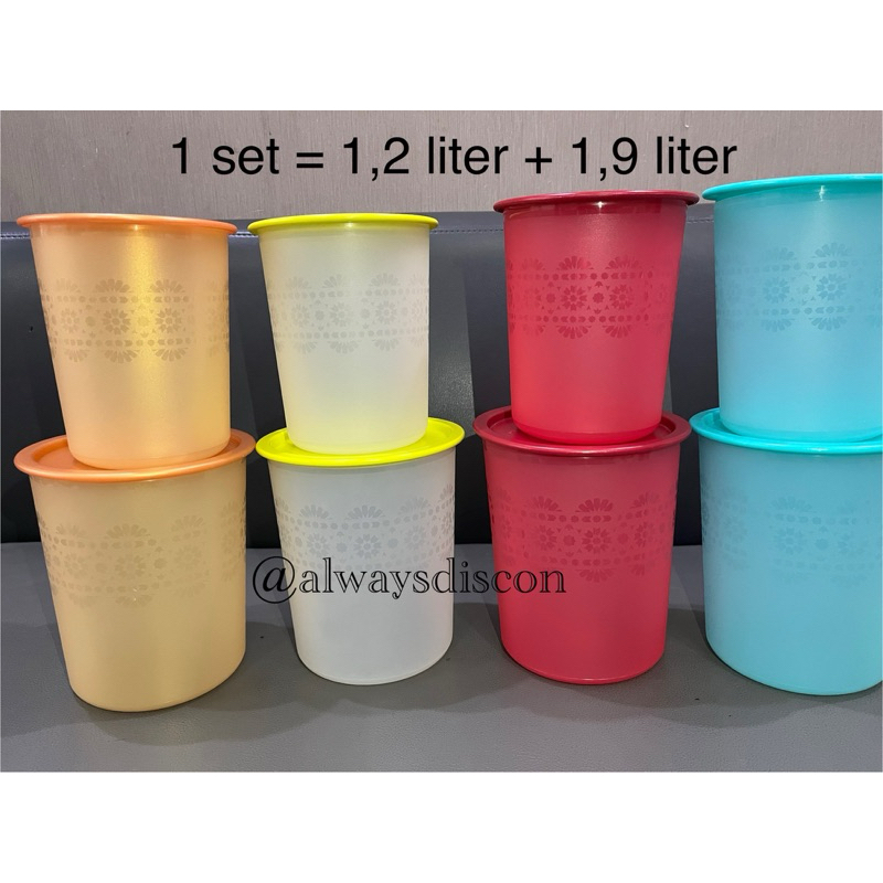 MOSAIC CANISTER SMALL ISI 2 TUPPERWARE PROMO