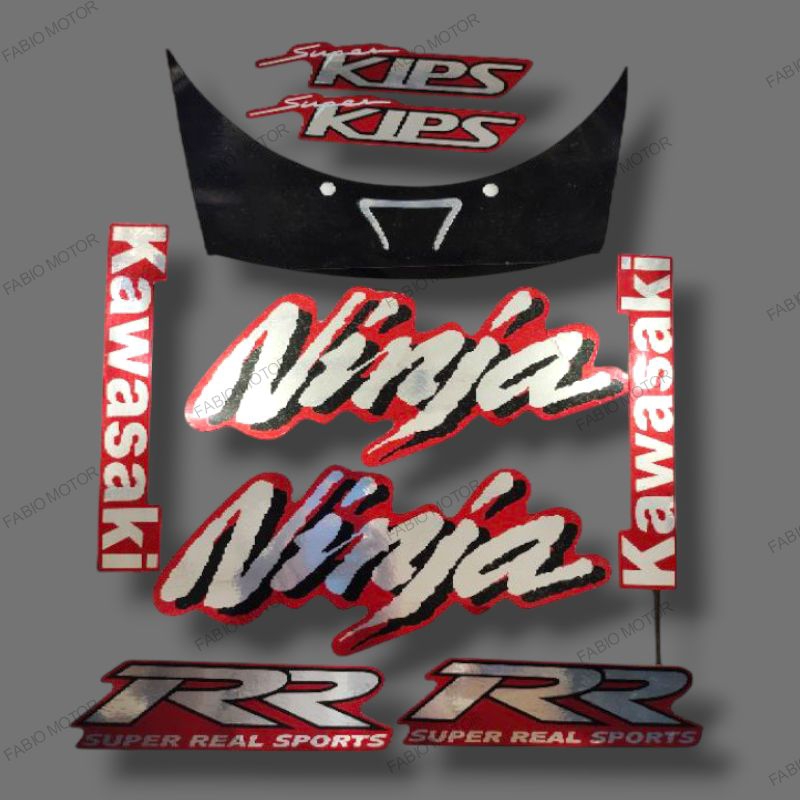 STIKER NINJA RR OLD 2008 MERAH MAROON