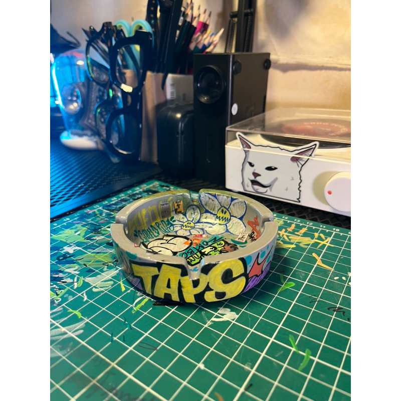 Asbak Graffiti | Ashtray | Asbak | Clay | Clay art | Clay custom | Asbak Skena | Asbak Y2K