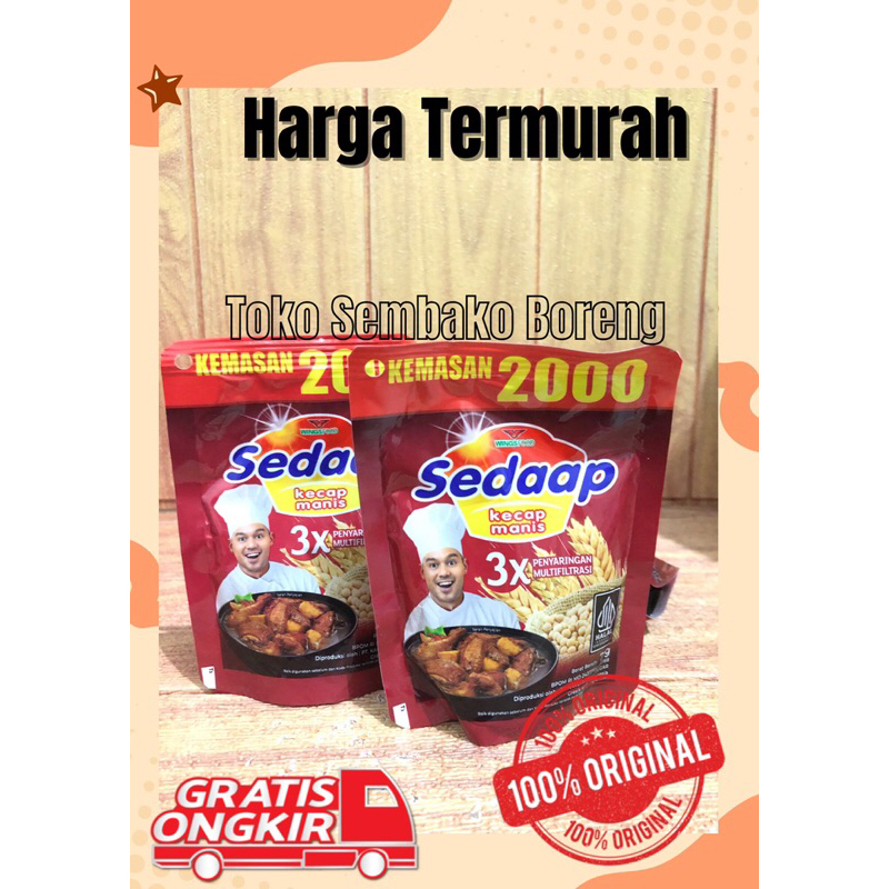 

kecap Sedaap Kemasan 2000 Sembako Boreng Harga Termurah