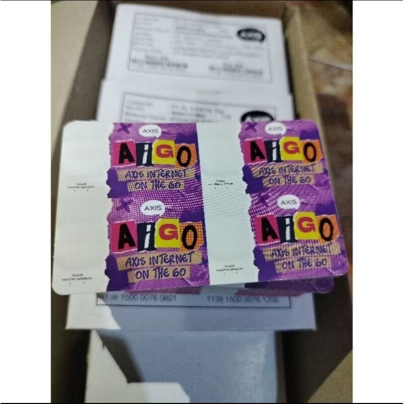 Voucher KOSONG Axis 200 SN/pcs Nasional Bahan inject kuota Kartu Axis