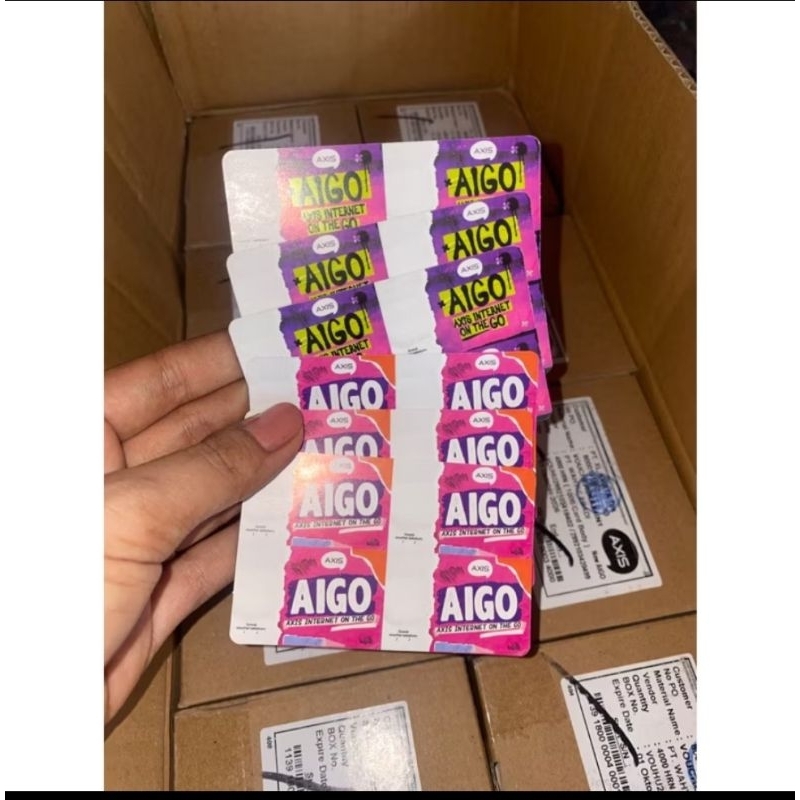 (Min order 100 SN/pcs) Voucher KOSONG Axis Nasional 4 in 1 bahan inject kuota Kartu Axis