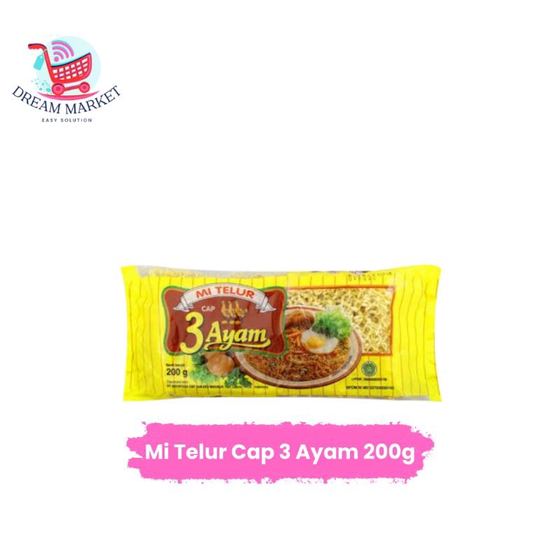 

Mi Telur Cap 3 Ayam 200g / Mi Atom Bulan 1 Pcs