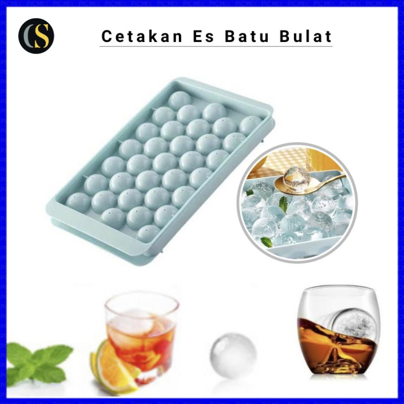 CS Cetakan Es Batu Bulat / Alat Cetakan Es Batu Bulat Kecil 33 Sekat