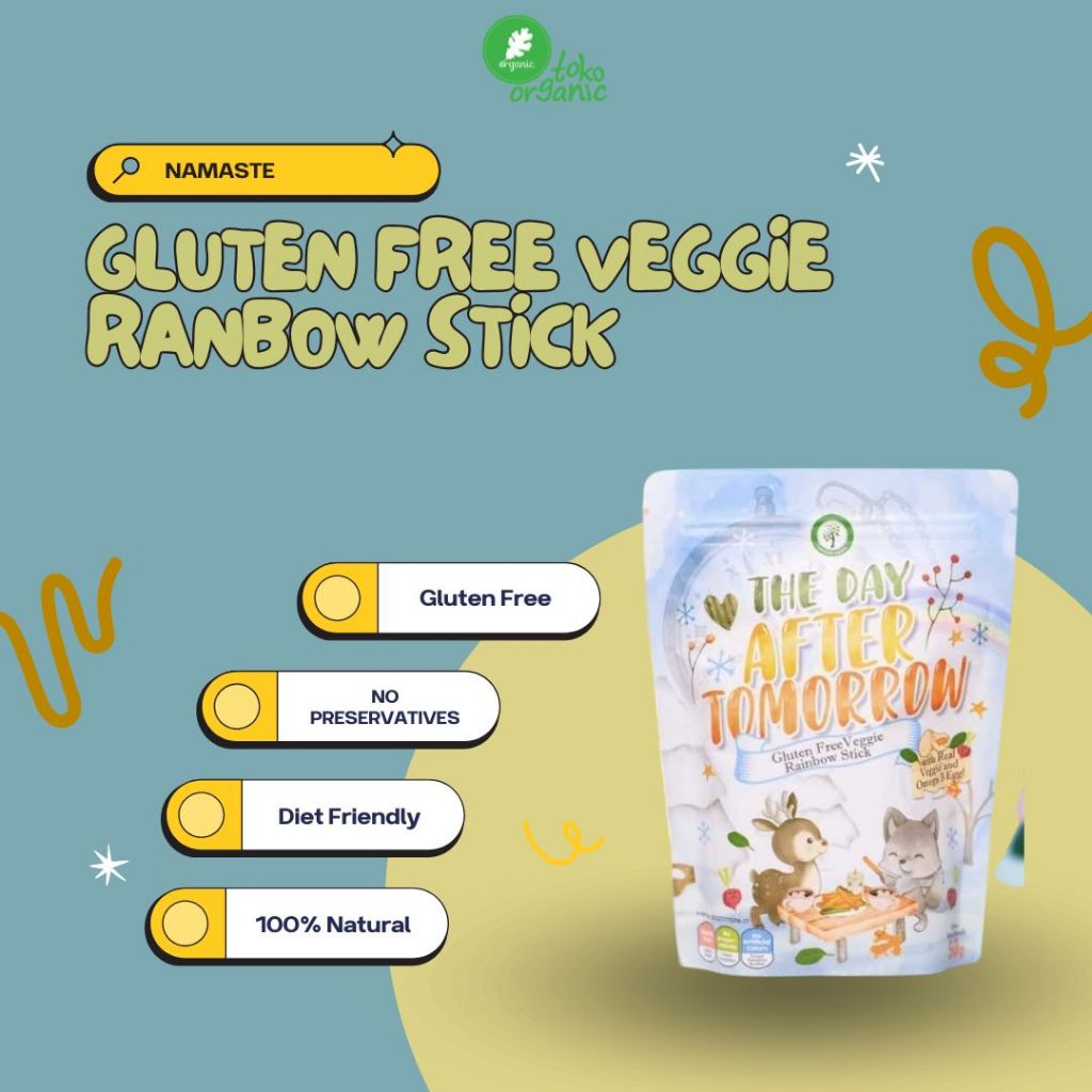 

Namaste Rainbow Stick Cookies The Day After Tomorrow Rainbow Stick (50gr) Kue Kering Sehat, Camilan Anak, Camilan untuk DIet, Kue Stik Bebas Gluten, Stick Cookies Gluten Free Kue Kering dari Sayur dan Buah