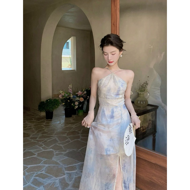 Lediga Dress Summer Sweet Street Holiday Casual Korean Sleeveless Sexy Pantai White Peach