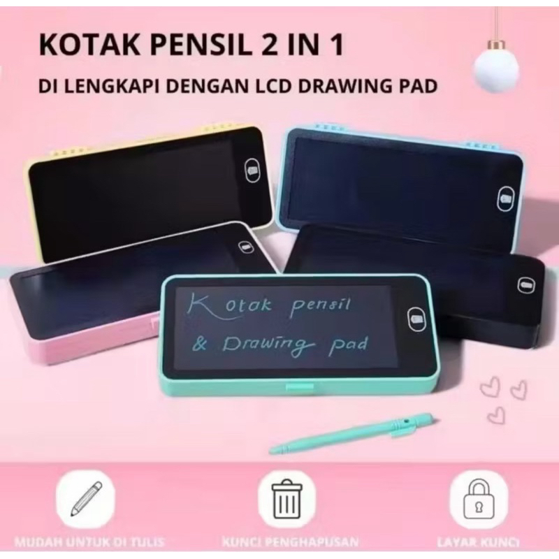 

Tempat Pensil LCD Drawing Pad / Kotak Pensil LCD Drawing Pad