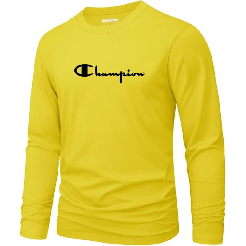Champion Kaos Lengan Panjang Kuning