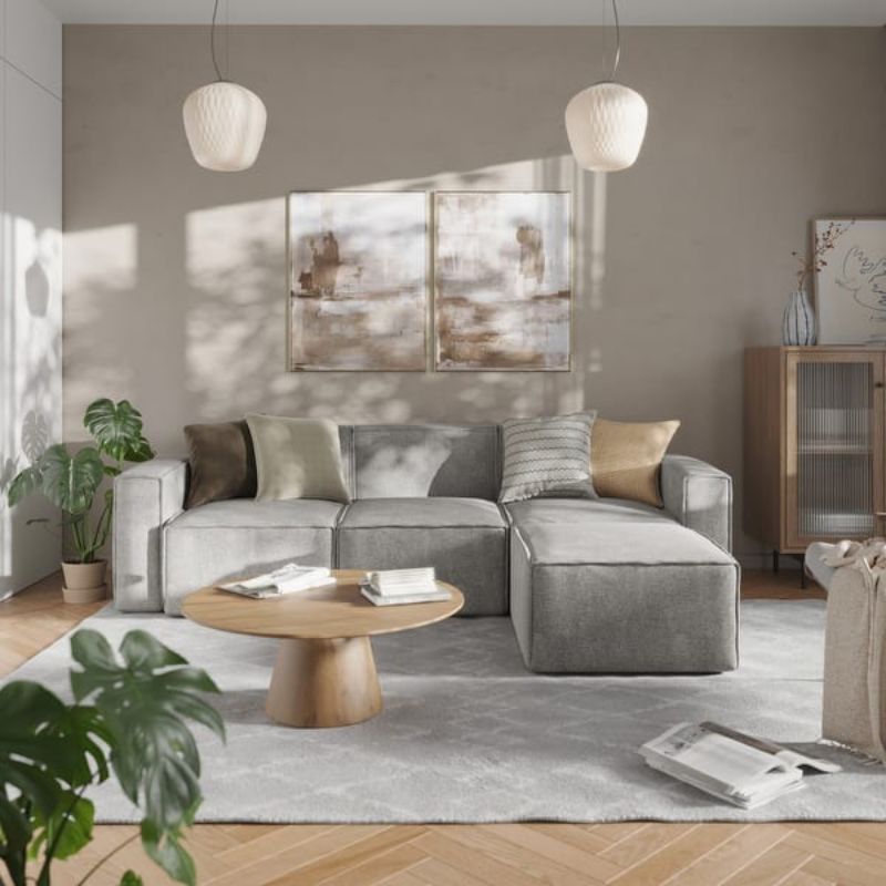 Sofa kontemporer sectional - kursi modular leter l