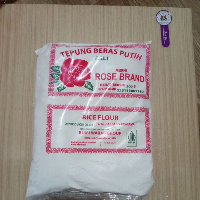 

(AOL) Tepung Beras Putih Asli- Murni Rose Brand- 500g