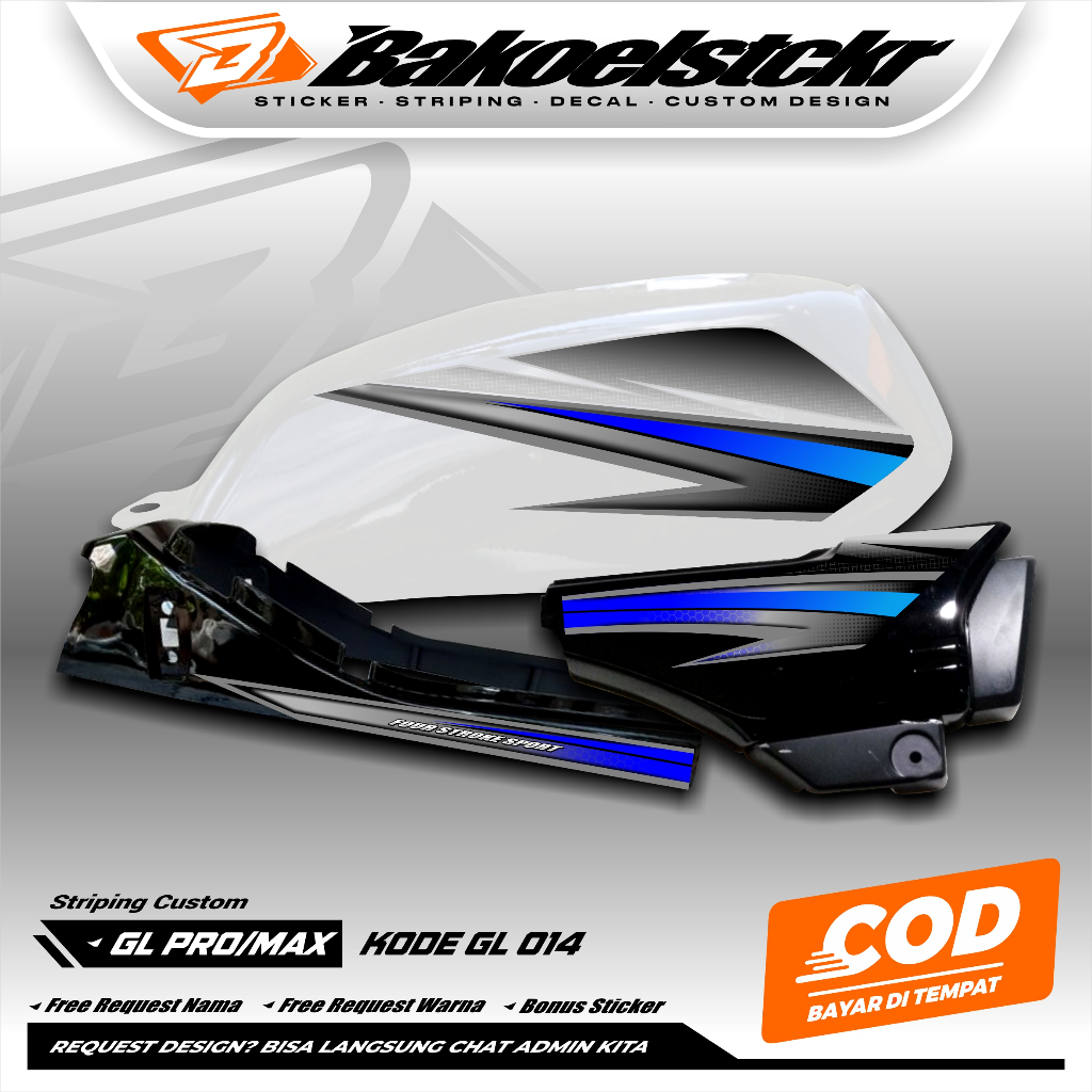 STRIPING GL PRO/MAX CUSTOM - DECAL STRIPING GL PRO CUSTOM VARIASI - STRIPING GL HOLOGRAM - GL KODE 0