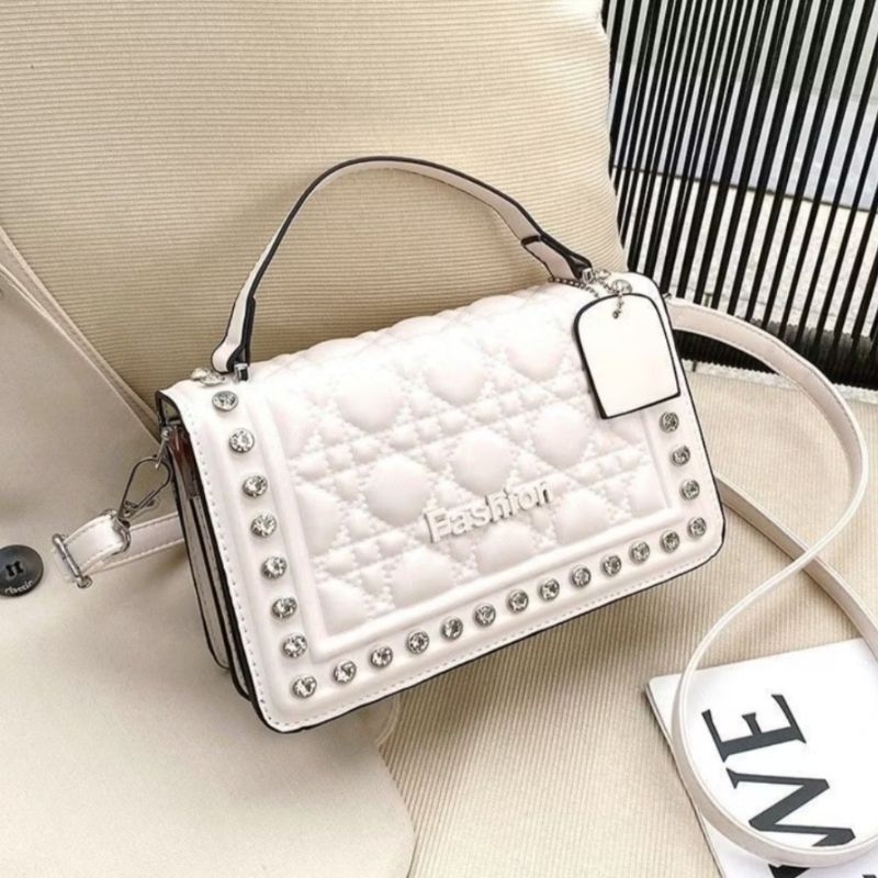 Tas Wanita Fashion Import Permata - Warna BW