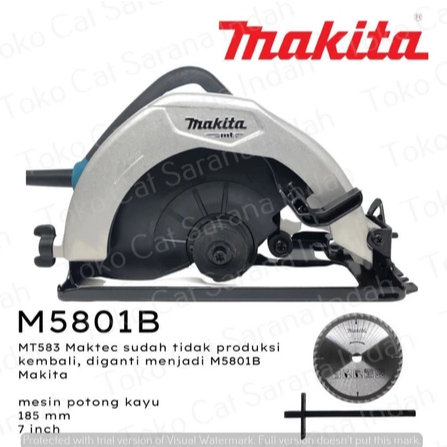 MAKITA CIRCULAR SAW / GERGAJI KAYU 7" M5801B 100% ORIGINAL