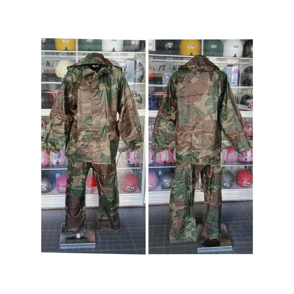 Merpati Doreng Loreng M018 Mantel Jas Hujan Motor Scotlight Jaket Celana Lengan Pria Wanita MurahCOD