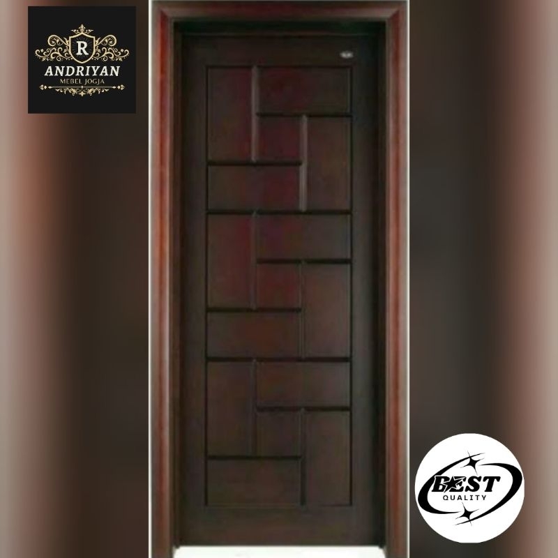 pintu+kusen rumah,pintu kamar minimalis motif terbaru motif kekinian kayu mahoni