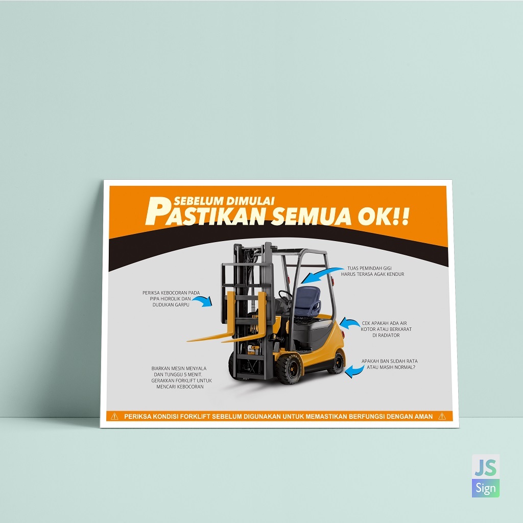 POSTER SAFETY K3 FORKLIFT
