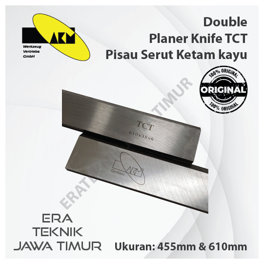 4pcs AKM Double Planer Knife TCT 455 - 610mm Pisau Serut Ketam Kayu