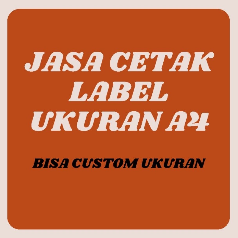 

Cetak label atau logo ukuran A4