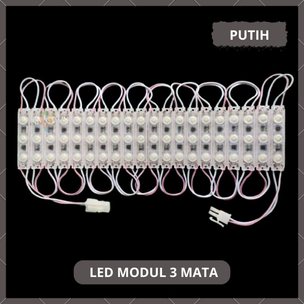 LED MODUL 1,5 WATT 3 MATA KECIL AC (LISTRIK) 220V CAHAYA PUTIH