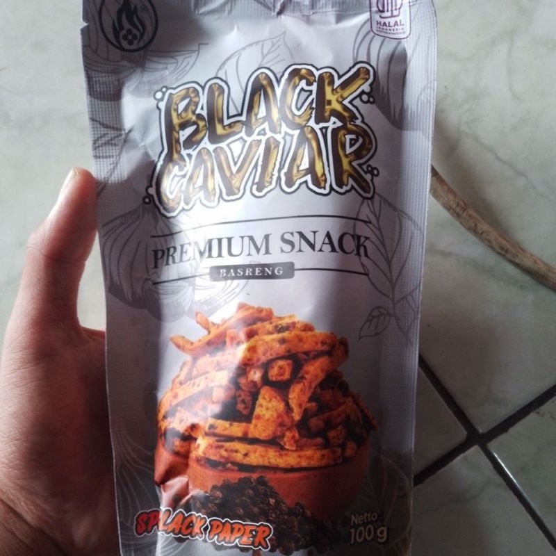 

camilan basreng Black caviar khas indonesia sleman