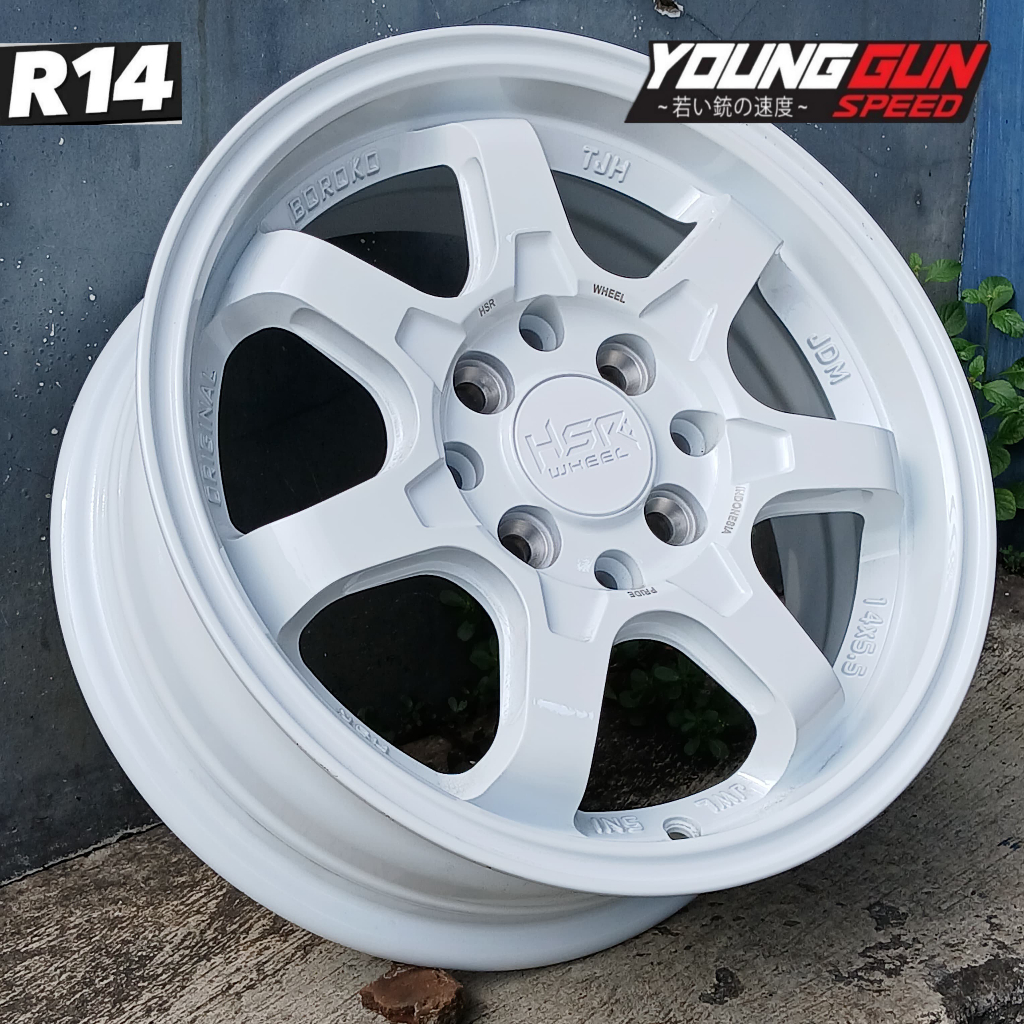 Velg mobil brio satya agya sigra karimun ignis swift splash r14 pelek hsr tjh ring 14 white