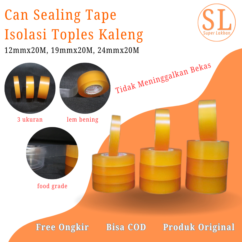 

Isolasi Toples Kaleng Biskuit Can Sealing Tape Selotip Toples Food Grade Free of Hazardous Chemical