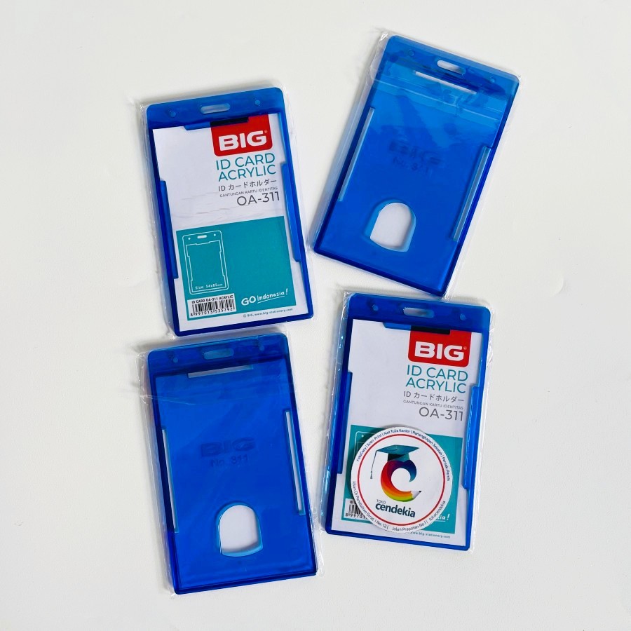 ID Card Mika Akrilik Transparan BIG OA-311 - Biru
