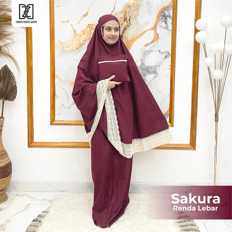 MUKENA SAKURA RENDA LEBAR