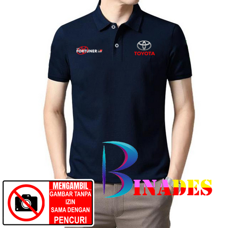 Jual Baju Kaos Kerah Model Polo TOYOTA NEW FORTUNER 2.8GR SPORT Tampak Depan BINADES