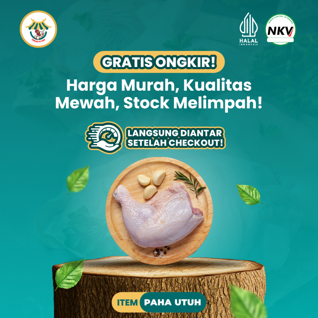 

Paha Ayam Utuh 500gr & 1000gr | Halal, Sehat, & Premium